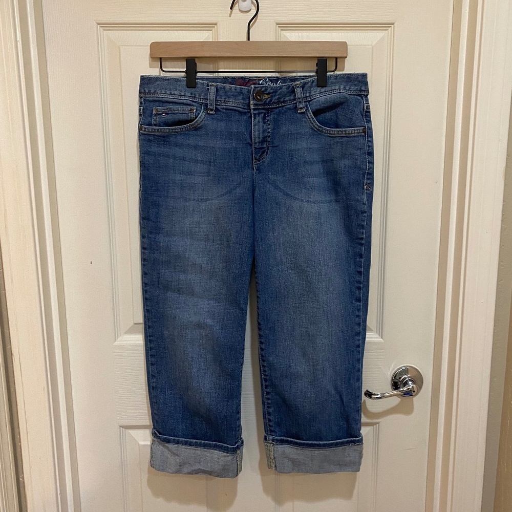Tommy Hilfiger Spirit Crop Y2K Jeans Blue‎ Size 10